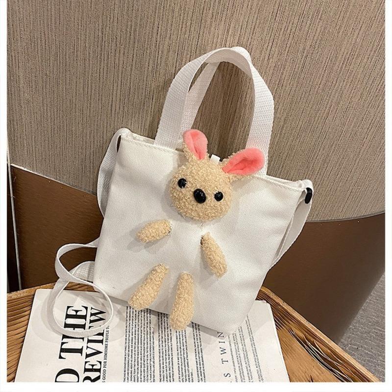 Søt Sommer Ny TikTok Viral Tegneserie Bjørn Lerretspose Jenter Skulderveske Crossbody Veske Trendy