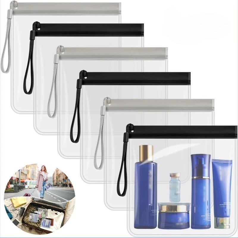 EVA Women Reusable  Toiletry Bag  Travel Luggage Transparents Storage Bag Leakproof Flight Makeup Bag Up Waterproof Security Clean Storage Bag