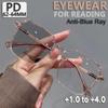 Photochromic Anti Radiation Briller Metall Brille For Dame Menn