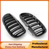 Front Kidney Bumper Grill Grille For BMW 6 Series E63 E64 2004-2010 1Pair Glossy Black Racing Grill Double Slat Cover