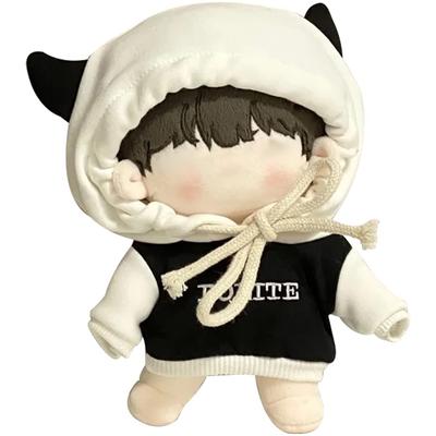 YUYAKESHI Cotton Doll Clothes, Doll Clothes, Change of Clothes, for 20cm Plush Toys, Loose Hooded Parka, Doll, Cow, Cute, Jacket, With Horns, Plush