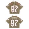 RogueWave Y2K T Shirt American Fashionable Breathable Splicing Loose Football Jersey Streetwear Casual Breathable Unisex Short Sleeve Top