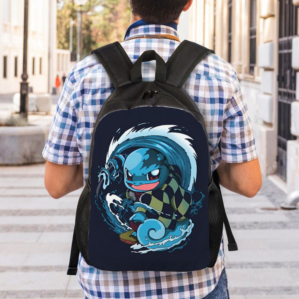 S-Squirtles Travel Backpack Men Women School Computer Bookbag Manga College Student Daypack Bags