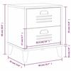 VidaXL Table de Chevet, Armoire de Nuit avec Tiroirs, Table de Téléphone, Meuble de Rangement Chambre, Industriel, Blanc 374908