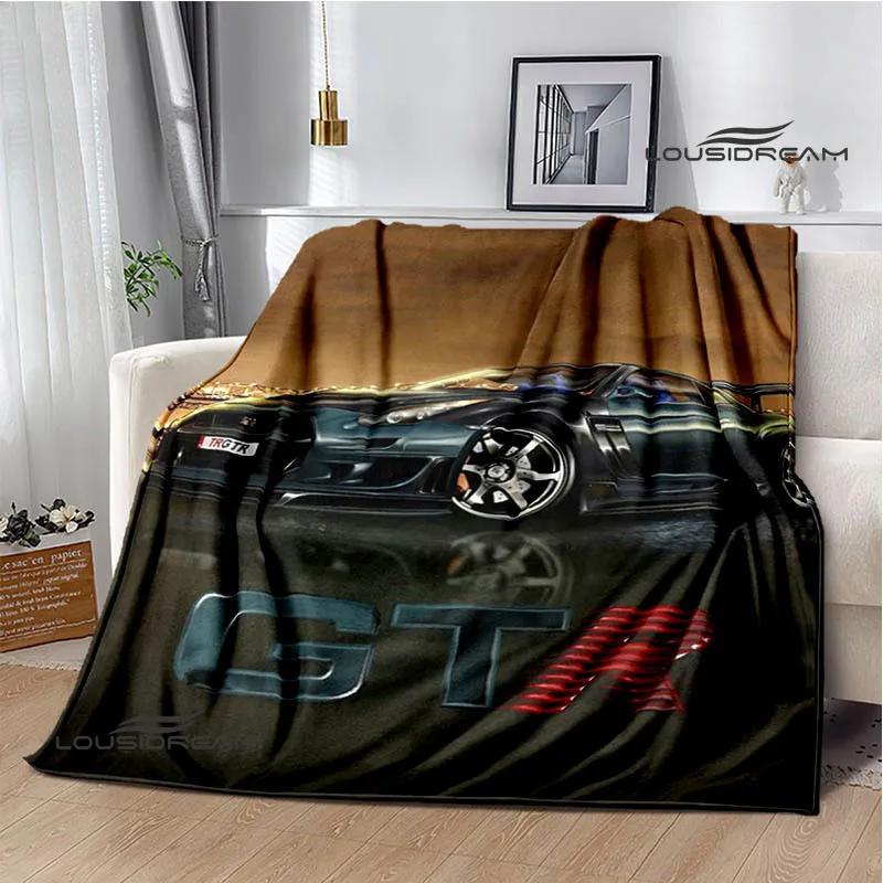 GTR Racing Retro Printed Blankets Warm Blanket Soft and Comfortable Home Travel Bed Blanket Picnic Blanket Birthday Gift