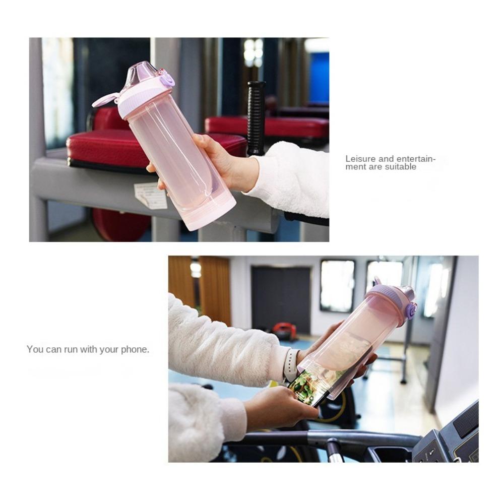 New 480ml Sports Water Bottle Opaque with Secret Compartment Hiding Phone Bottle Leakproof Plastic Cup
