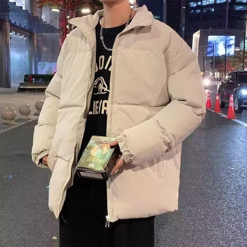 Unisex Solid Color Cotton Padded Jacket, Winter 2024: Thick, Warm Sports Casual Coat