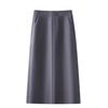 Women's High Waist Gray A-line Bodycon Skirt - Spring/Fall 2025 Collection