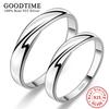 Fashion Lovers Ring Pure 925 Silver Band Trendy Style Jewelry Simple Intertwined Wedding Couple Ring for Men Women
