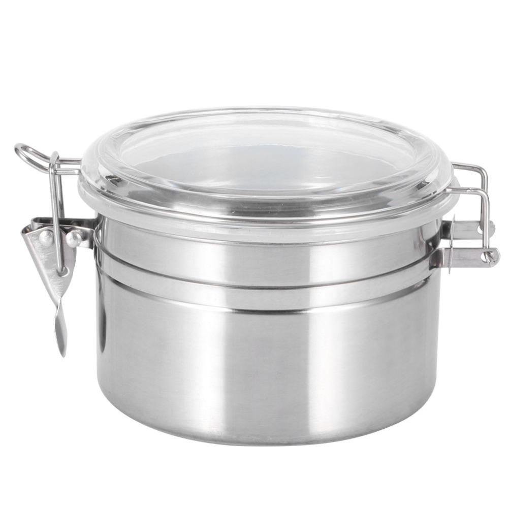 Stainless Steel Airtight Coffee Container 750ml/950ml/1150ml/1500ml Locking Clamp Bean Storage Jar Food Storage Tin