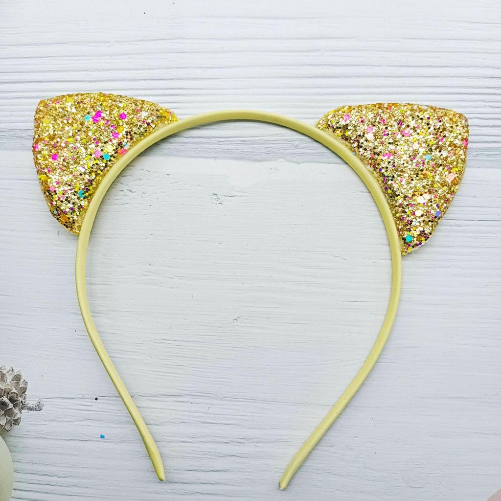 Colorful Sequin Cat Ear Headband for Kids - Festival Party Hair Accessory