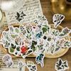46 Pieces/box Plant Research Institute Boxed Stickers Scrapbook Album Diary Decorative Stickers Sealing Stickers Student Supplies