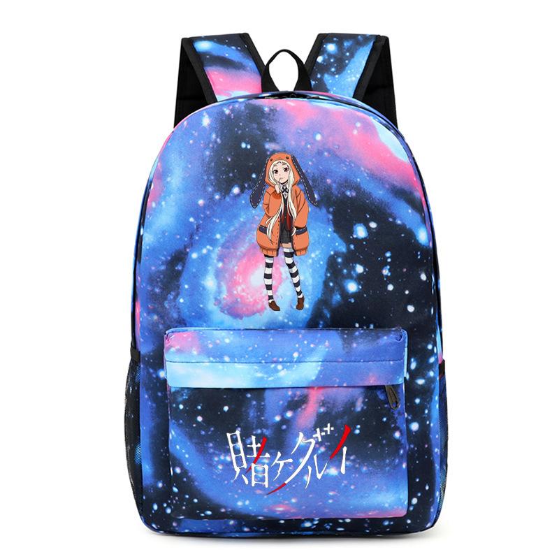 Kakegurui Anime Backpack Multipurpose USB Headphone Port Large Capacity School Bag Yumeko Jabami Cosplay Daypack