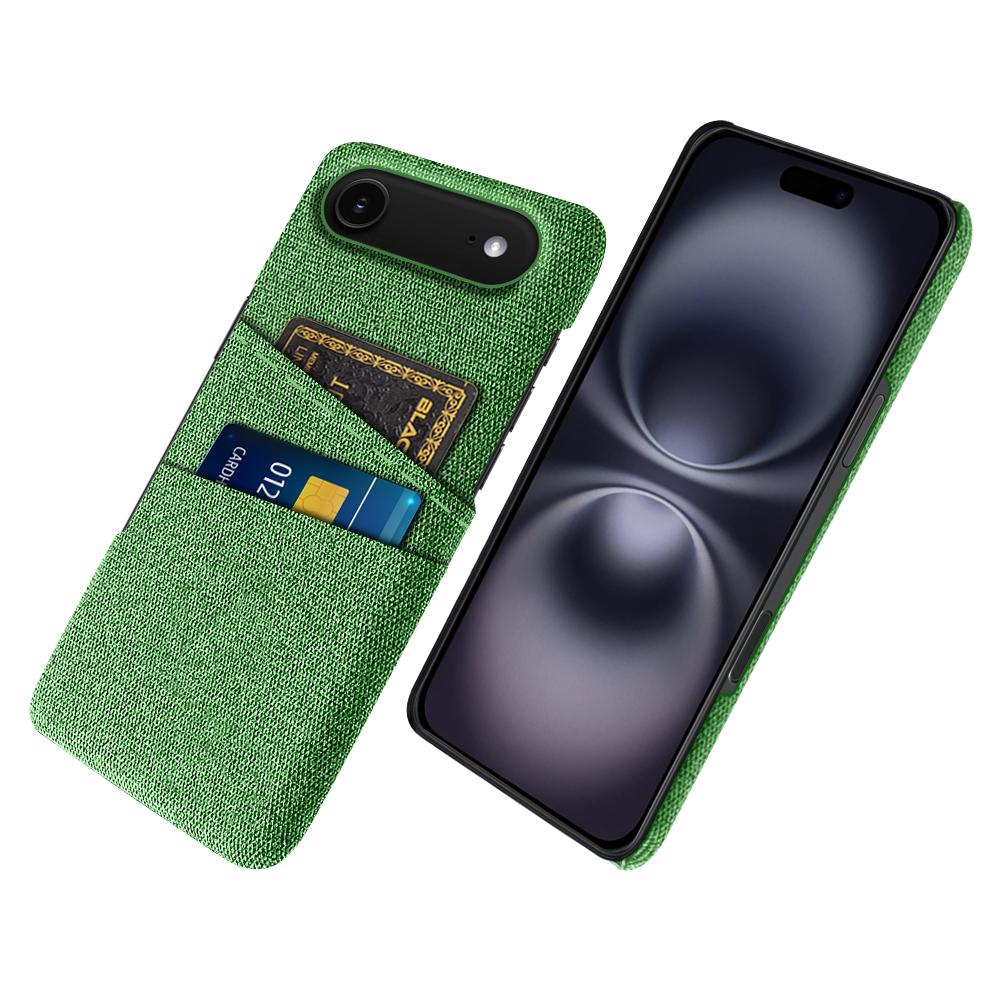 For iPhone Air Case Cloth + Hard PC Phone Cover with Dual Card Slots