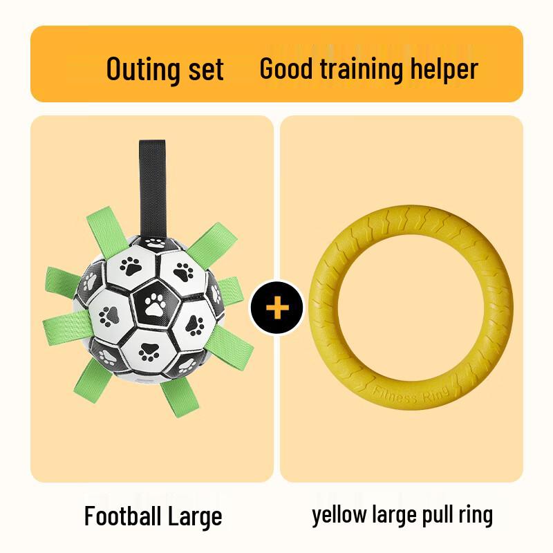 Interactive Dog Football Toy with Pull Ring