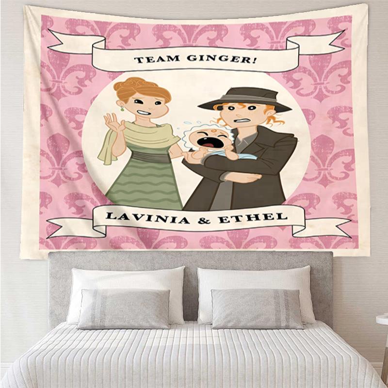 Downton Abbey Characters Quick-Dry Tapestry Hanging for Bedroom,Livingroom, Playroom,Decor Art Room Wall Tapestry Holiday and Birthday Gifts