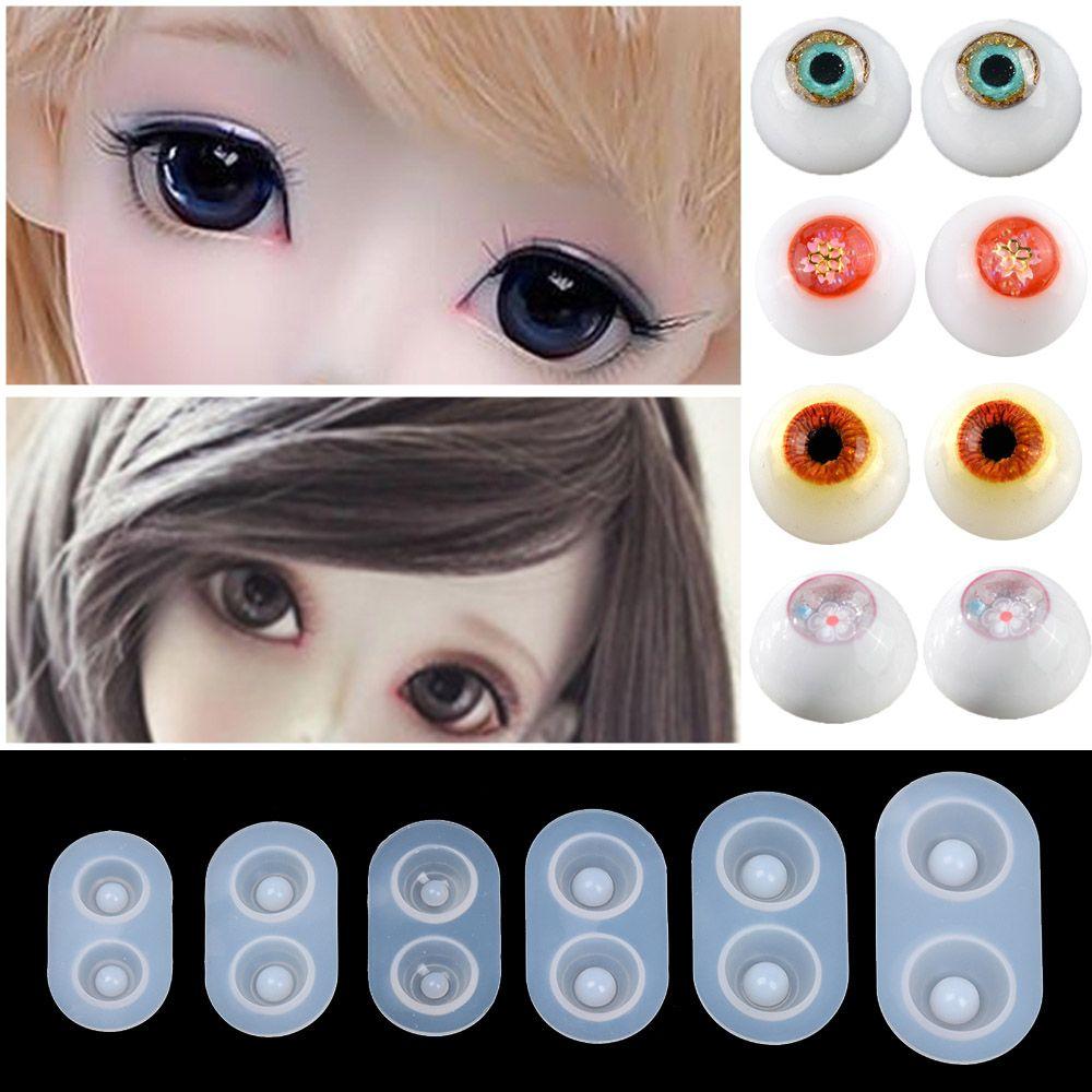 Various Size Creative Doll's Eyes Mold Half Round Eyeballs Silicone Casting Mould Resin Crystal Craft Tools DIY Handmade Toy