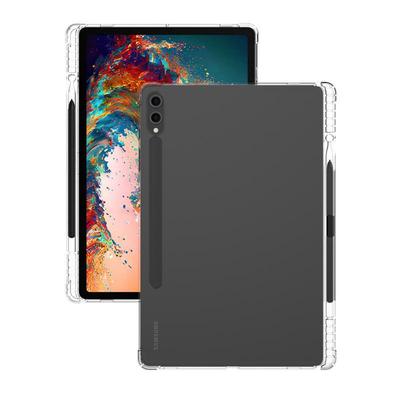 Samsung S9+ Airbag Tablethoes met Pennenhouder, Transparante Volledige Dekking, 12,4"/11" Zacht Materiaal