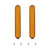 1Set Plastic Electric Scooter Stickers Accessor Rear Safety Decoration  For Xiaomi Pro2 1S-M365 Mi3