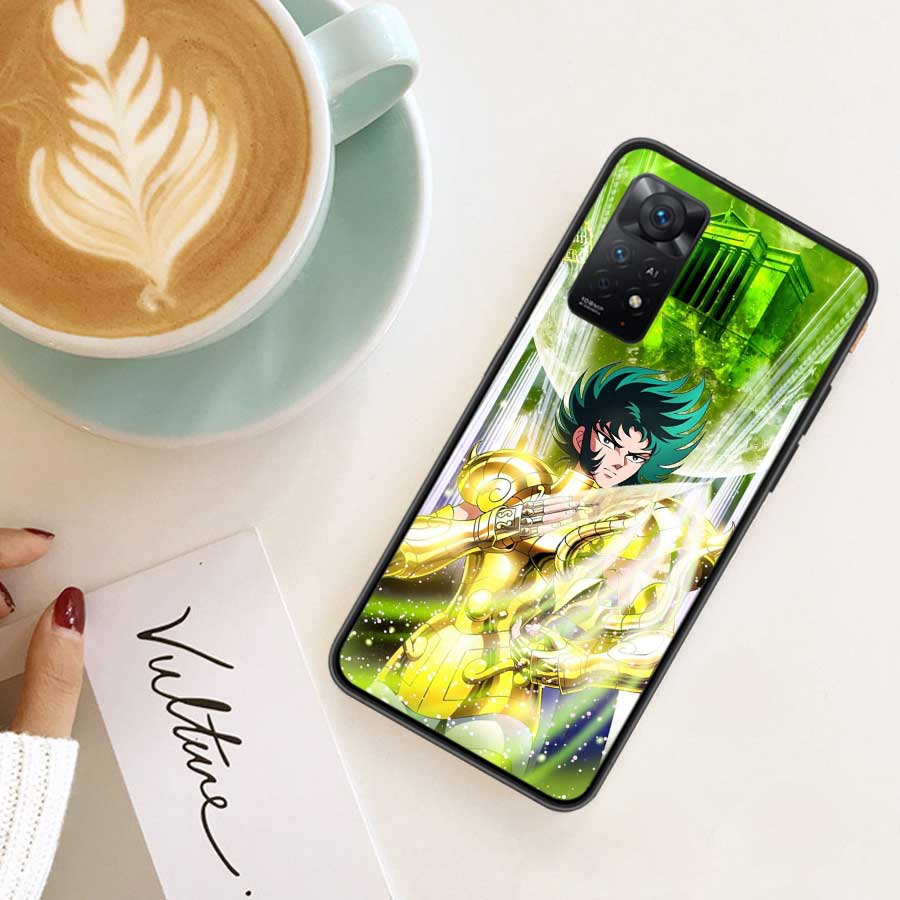 Saint Seiya Knights Of The Zodiac Case Phone For Redmi 13 14C 12 12C Note 14S 14 Pro Plus 10 10A 10C 9 9A 9C 9T 8 8A 7 7A TPU Cl