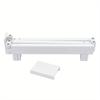 Tri-Fold Space Aluminum Wall-Mounted Drying Rack – 110 Lbs Load Capacity with 18 Hooks & Telescopic Hidden Rod – White