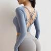 Sutiã esportivo sexy oculto feminino fitness manga comprida roupa íntima blusa push up yoga crop top corrida academia camisa inverno roupa esportiva