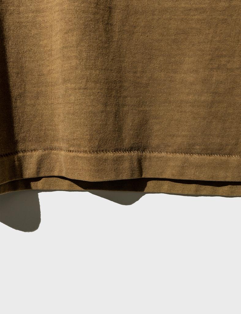 PUNCH DRUNK PARTIES Circle Logo Garment Dyed Tee (Camel)