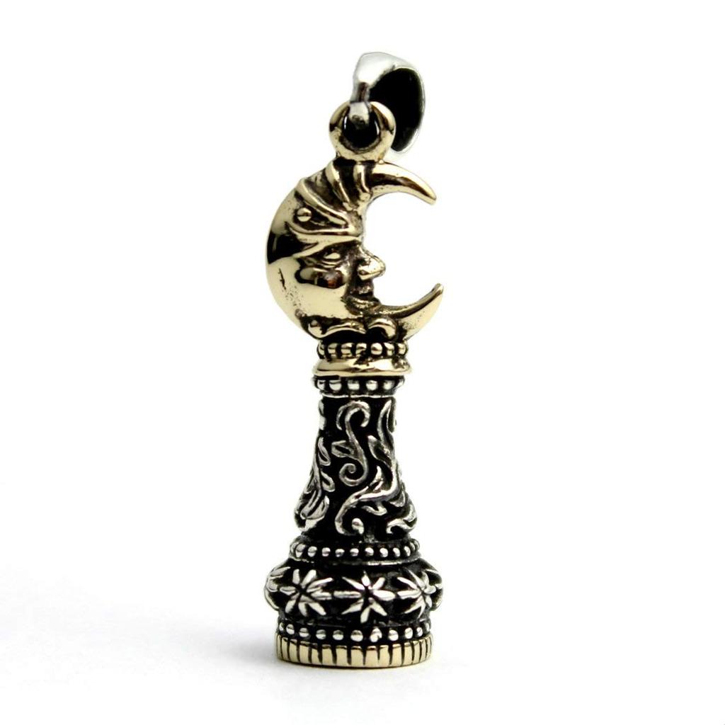 Good Vibrations Mexico Mayan Civilization Moon Crescent Moon Chess Bishop Pendant