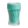 200 Double-Headed Plastic Toothpicks with Holder for Household & Hotel Use