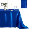 Scandinavian Style Table Protective Cover Satin Fabric Nordic Smooth Linen Tablecloth Dustproof Colorful Wedding Party