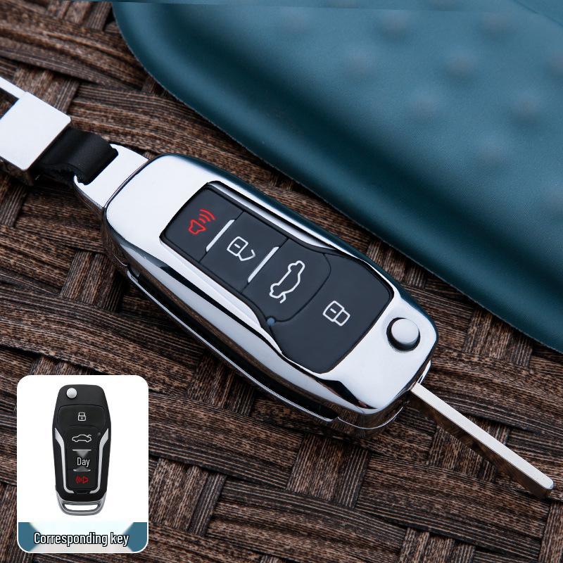 

Metal Key Case Compatible with Ford Mondeo 19, Focus, and Yibo Models