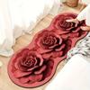Non-slip Rose Floor Mat 3D Flower Carpet Creative Bedside Carpet  for Bedroom Living Room