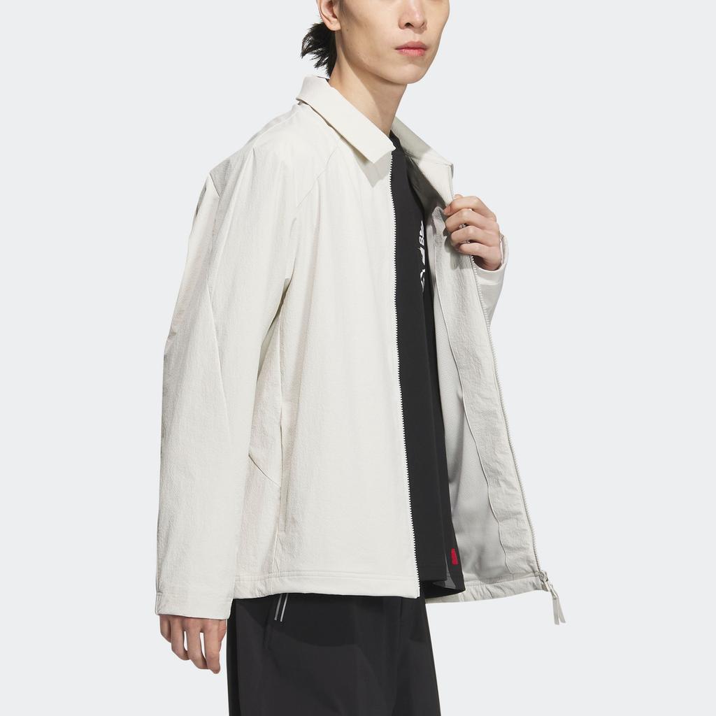 Adidas Fustl Jacket 11 Logo Sports Casual Polo Jacket Men Jacket Talc JE3889