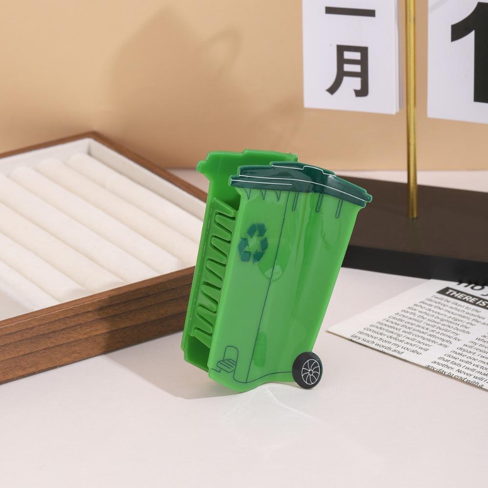 

Funny Trash Can Design Hair Claw Novelty Garbage Can Hairpins Funny Acrylic Shark Clip Workers зелёный