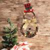 Home LED Wreath Hanging Pendant Rattan with Light for Christmas Halloween Door Decor