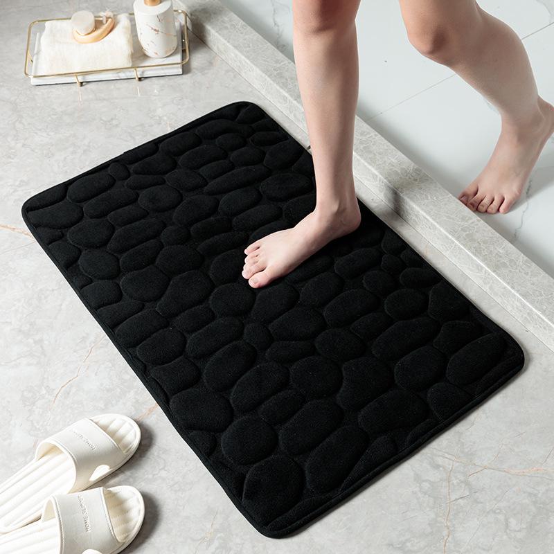 Popular Non-Slip Pebble Bathroom Mat for Toilet and Kitchen
