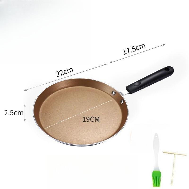Non-Stick Frying Pan Flat Bottom Frying Pan Easy To Clean Kitchen Fried Eggs Pancake Baking for Gas Stoves and Induction Cookers