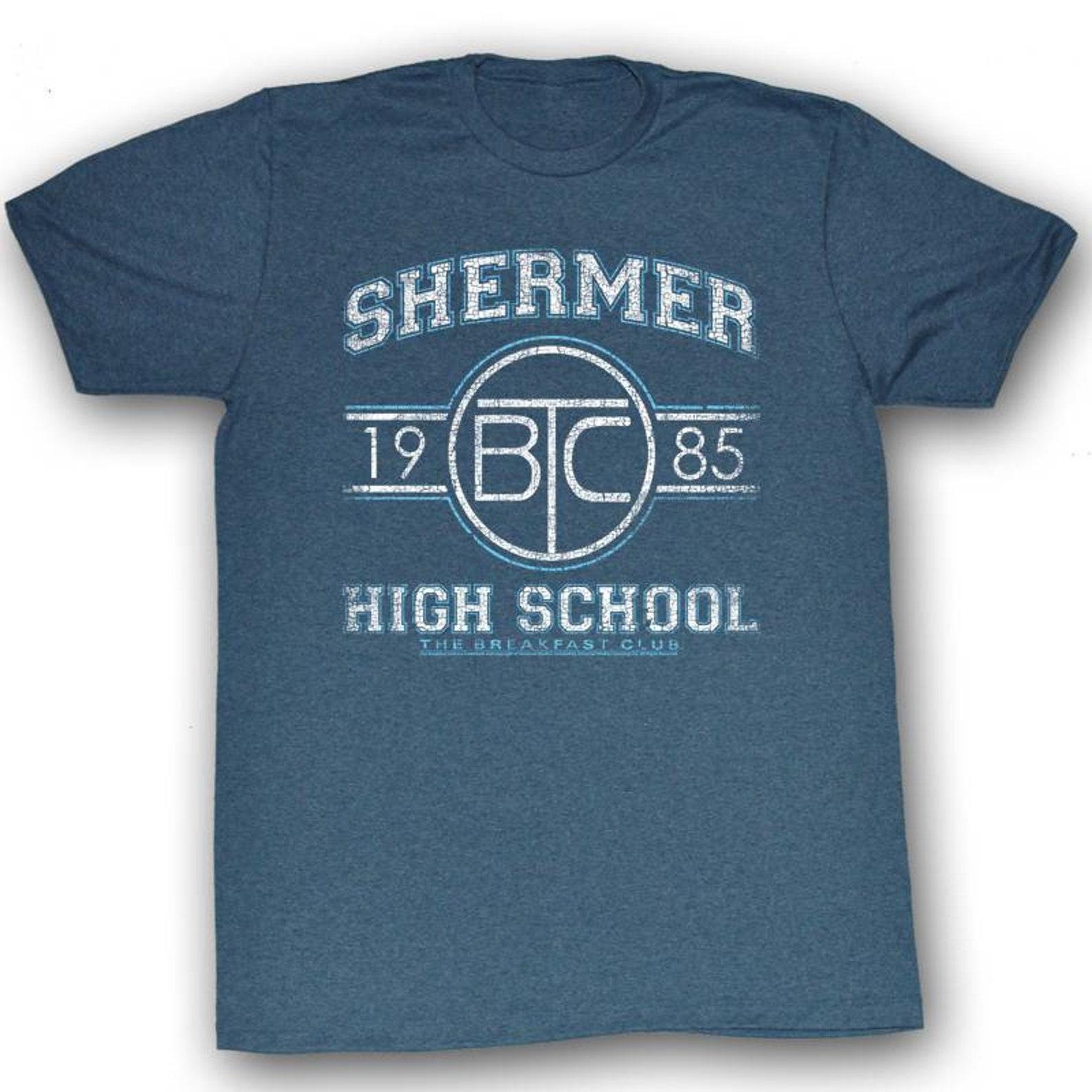 Breakfast Club Shermer High School Navy Heather Adult T-Shirt M