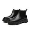 Fashion Chelsea Boots Fashion Leather Gentleman Stress Shoes Men Business Driving Shoes Handmade Black chaussure Party Flats Dress Shoes