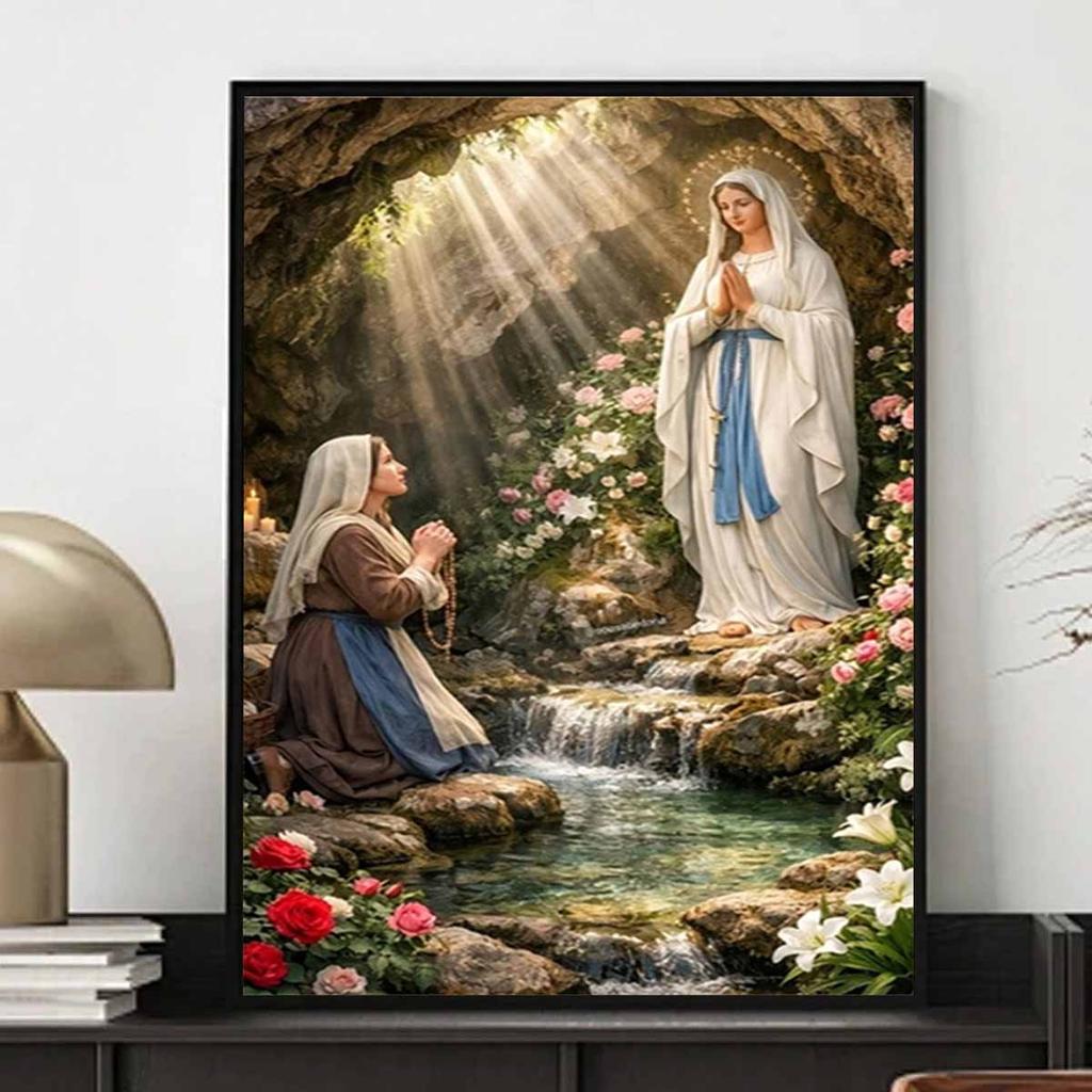Set Pittura Diamante Fai da Te 5D Diamante Pieno Vergine Maria Arte Religiosa Artigianato per Decorazione Parete Casa