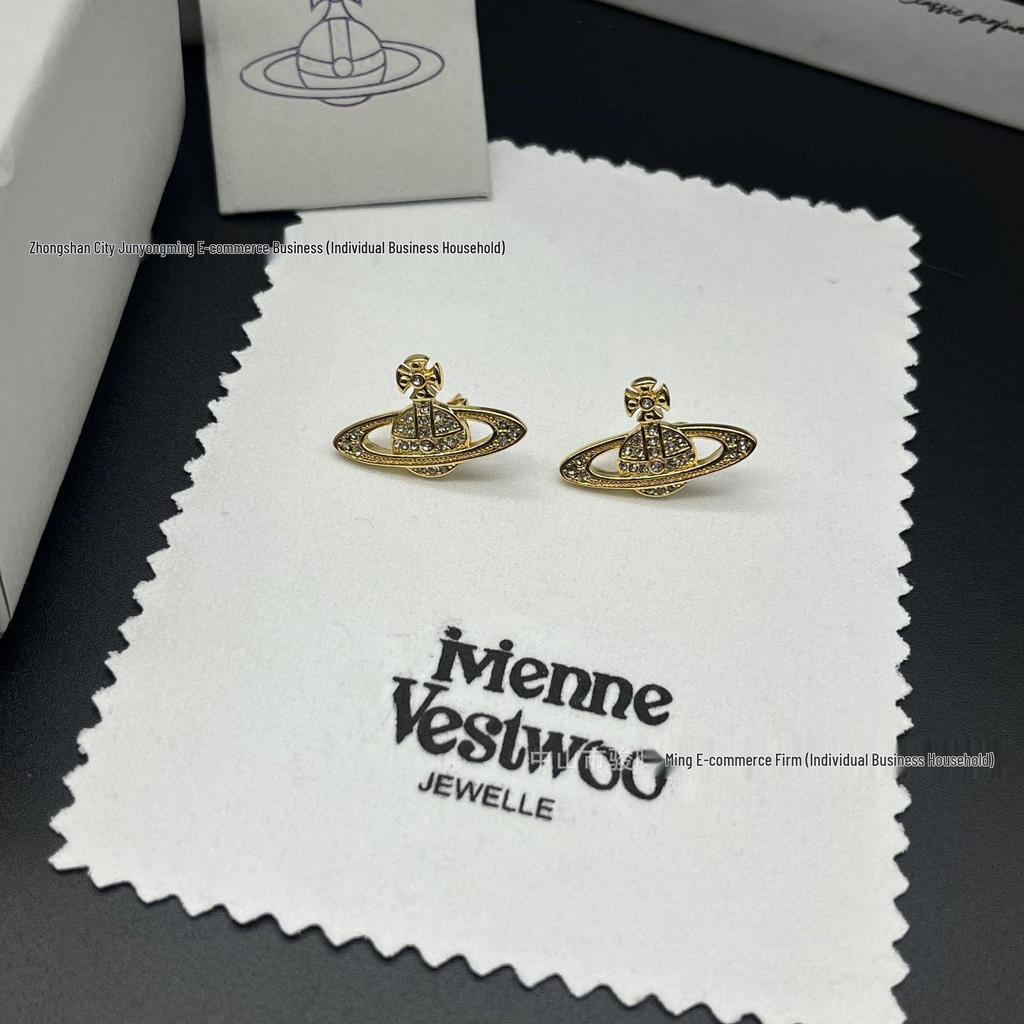 Schicke Planeten-Track-Kreuzohrringe mit Diamantbesatz für Damen