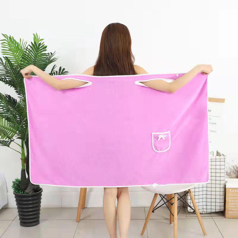 Women's Sexy Absorbent Bath Towel Wrap - Thickened Wearable Bathrobe