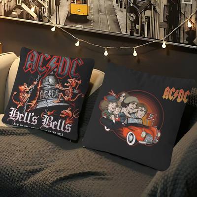 Rock Singer A-AC D-DC Band Pillowcase Toon Gift Cushion Cover Bedroom Home Sofa Chair Seat Decor Pillow Case