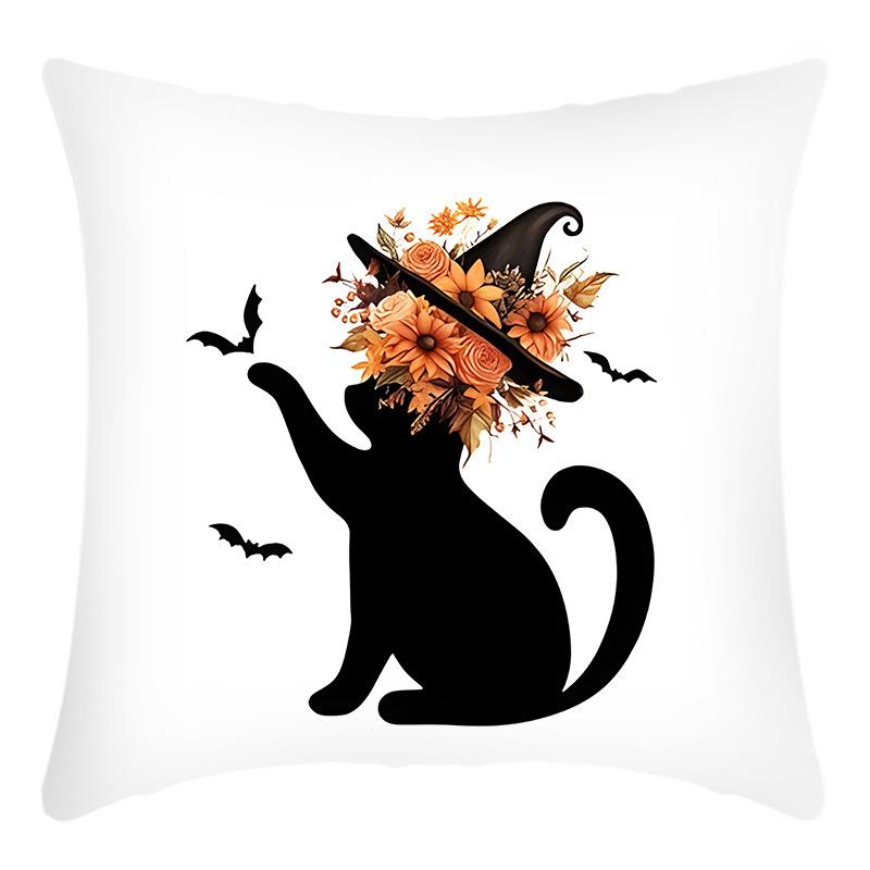 Halloween Pillowcase Happy Halloween Funny Ghost Cushion Cover Sofa Living Room Pillowcase