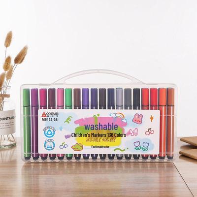 Pennarelli Triangolari da 36 Colori per Bambini per Studenti delle Scuole Primarie e Secondarie - Pennarelli ad Acquerello Multicolore per Arte e Fai da Te