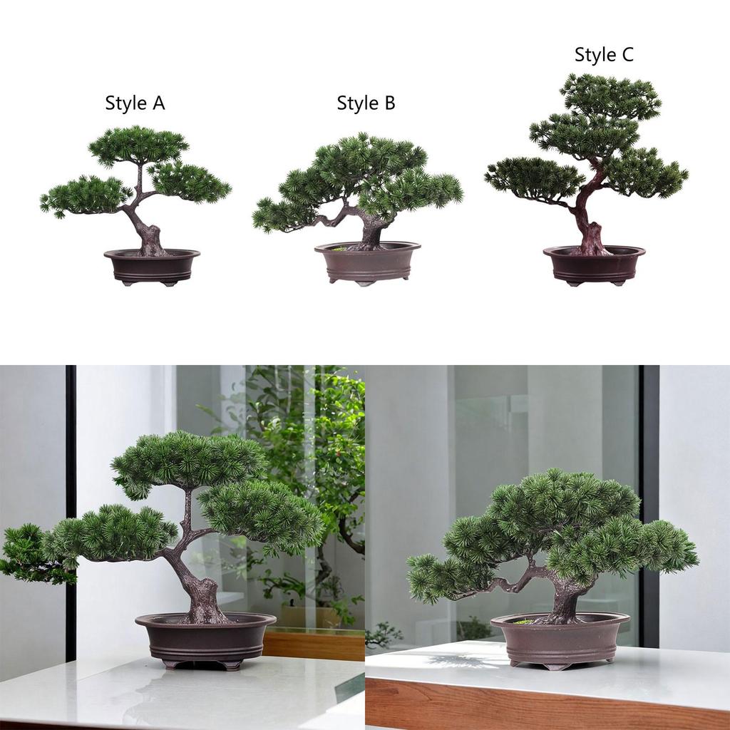 Albero Bonsai Artificiale Pianta in Vaso Decorazione Robusta da Scrivania Decorazione Multiuso per Terrazzo Davanzale