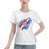 Croatia Football Flag TShirt Women Short Sleeve T Shirts ONeck Clothes Cotton Summer Tees Streetwear
