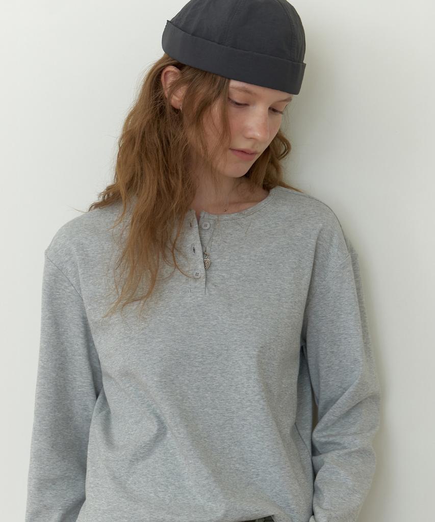 THEMITTEN Soil Henley T-Shirt (Gray)