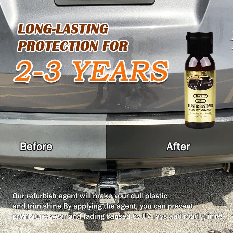Car Plastic Restorer Ceramic Coating Long-Lasting Protect Repair Whitening Black Shine Plastic Trim Rubber Care Crystal Plating