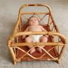 1pc Vintage Handmade Basket Newborn Doll Bed Prop Infant Studio Shoot Boys Girls Portrait Photography Basic Practical Gear